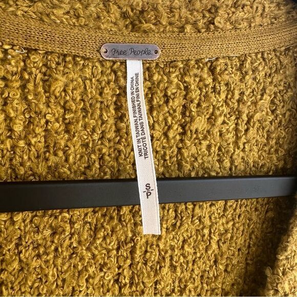 Free People Mustard V-Neck Sweater - Picture 5 of 6
